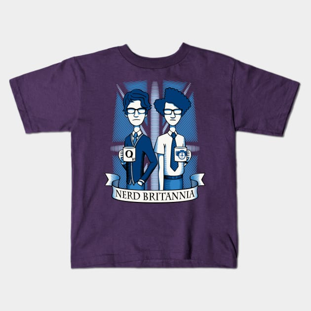 Nerd Britannia Kids T-Shirt by DoodleDojo